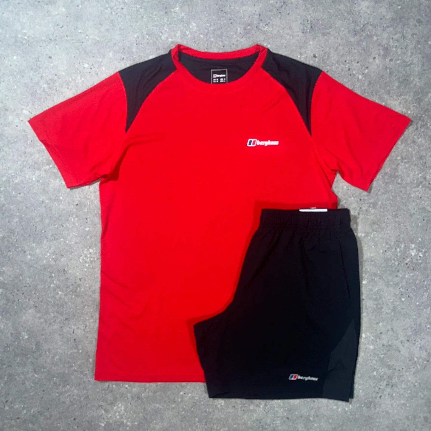 bgs short set - red/black