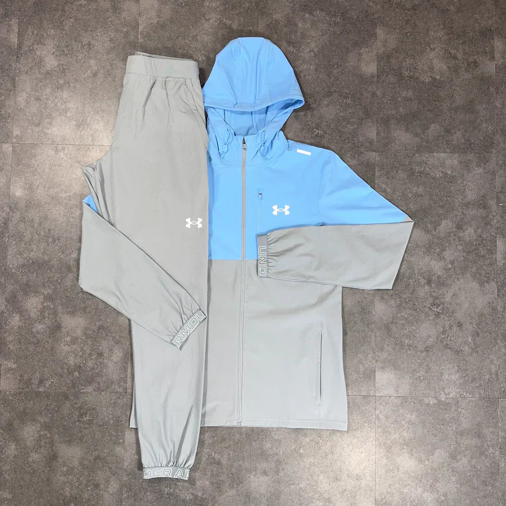 un/arm tech tracksuit - sky blue/grey