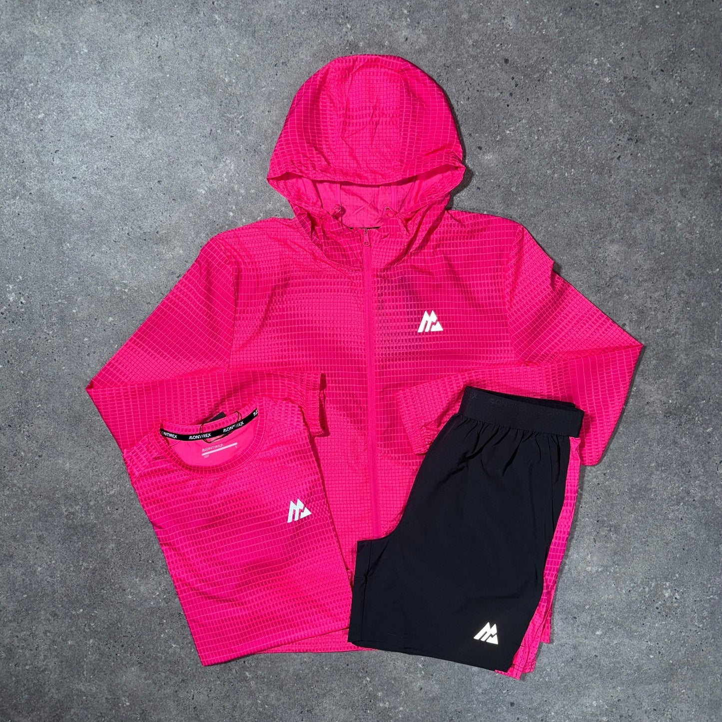 mtx tri pink set set - jacket/tee/shorts