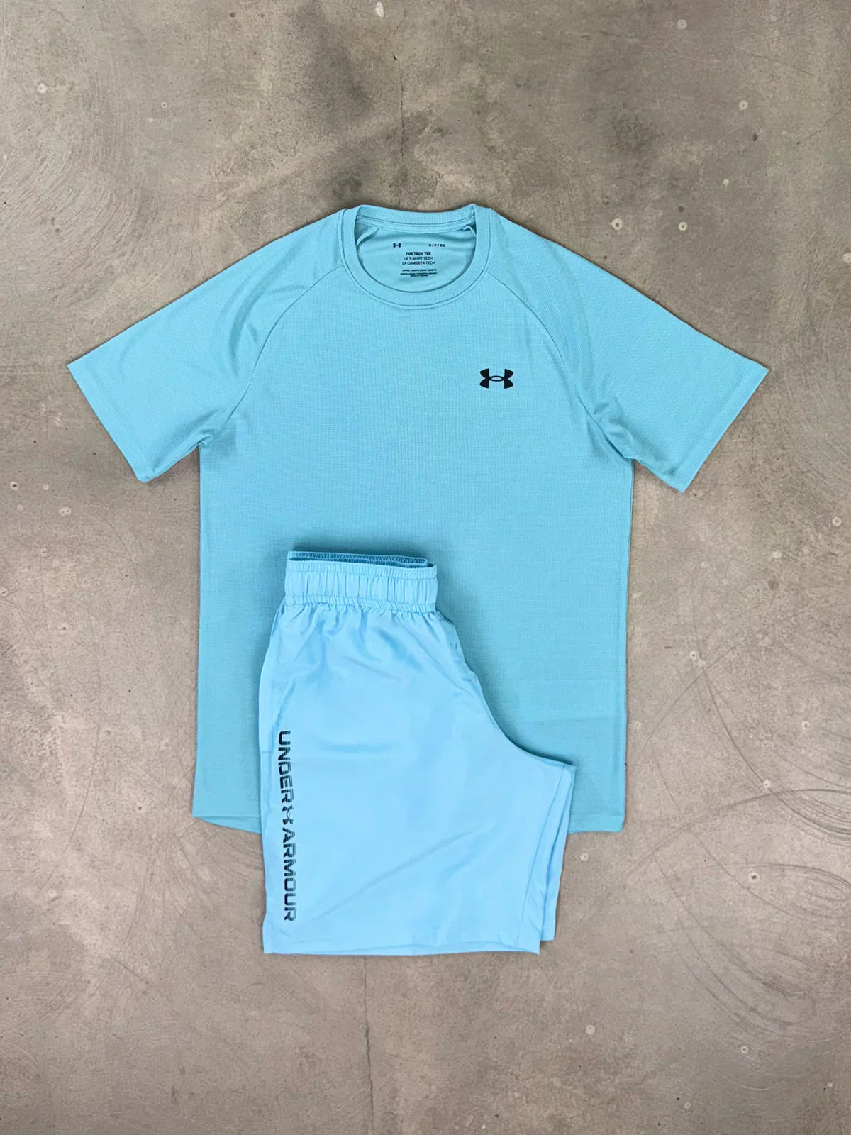 un/arm short set - whale blue
