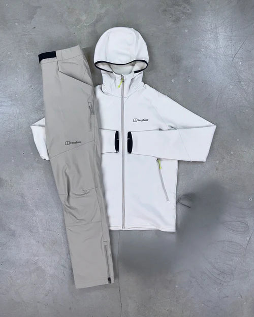 bgs power stretch tracksuit - stone