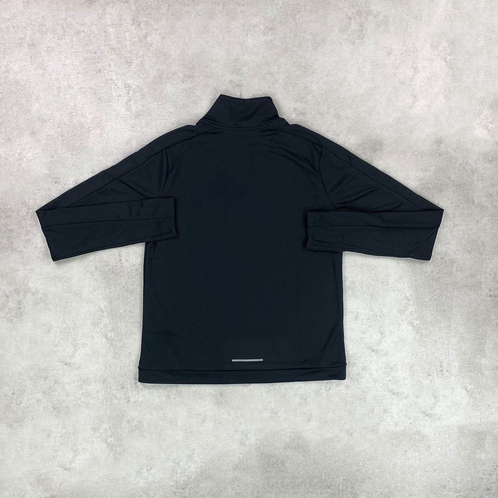 nke swoosh half zip active black/ white women's