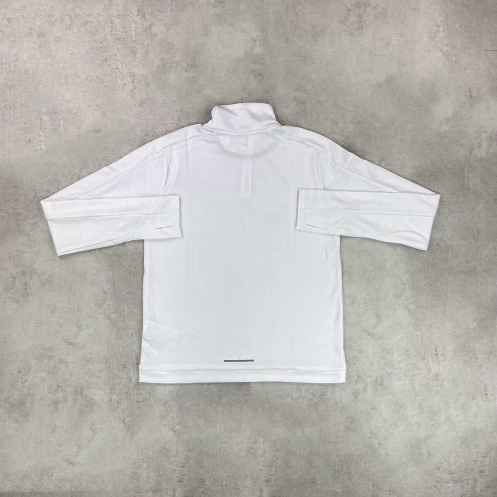 nke swoosh half zip active white/ black women's