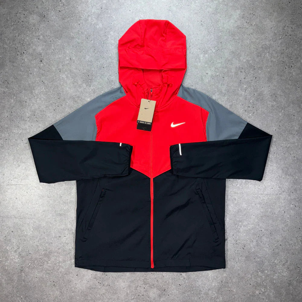 windrunner jacket - red/black/grey