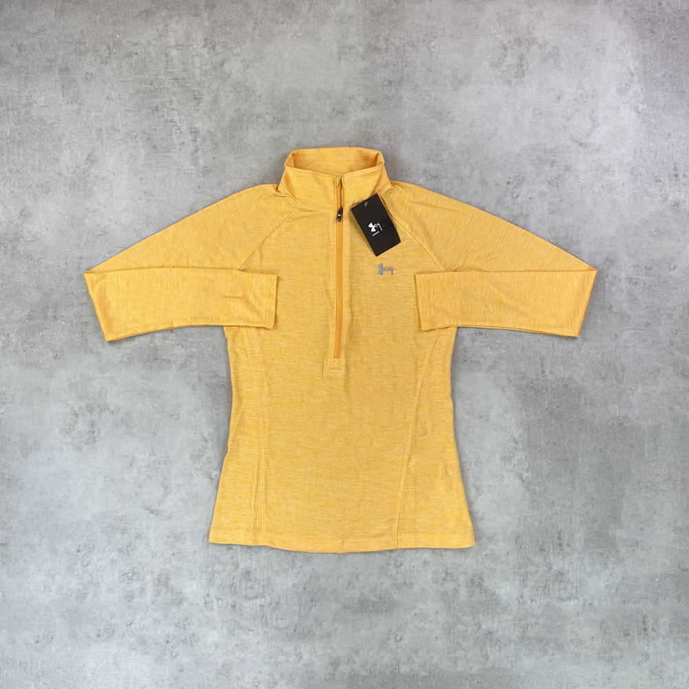 un arm tech 2.0 half zip peach yellow women's
