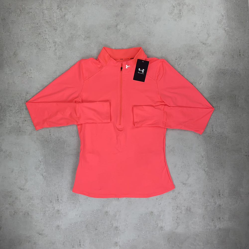 un arm qualifier half zip pink shock women's