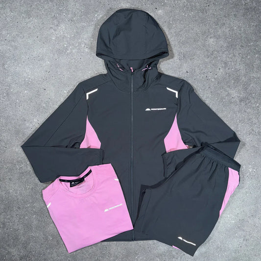 MTRN PINK DISTANCE TRACKSUIT - TEE/SHORT/JACKET