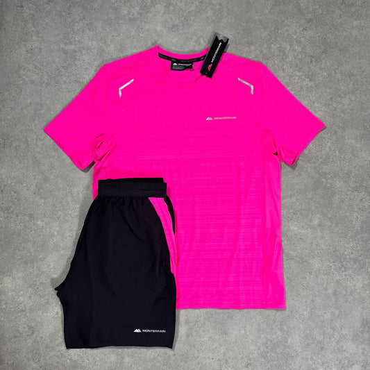 MTRN SHORT SET - PINK/BLACK