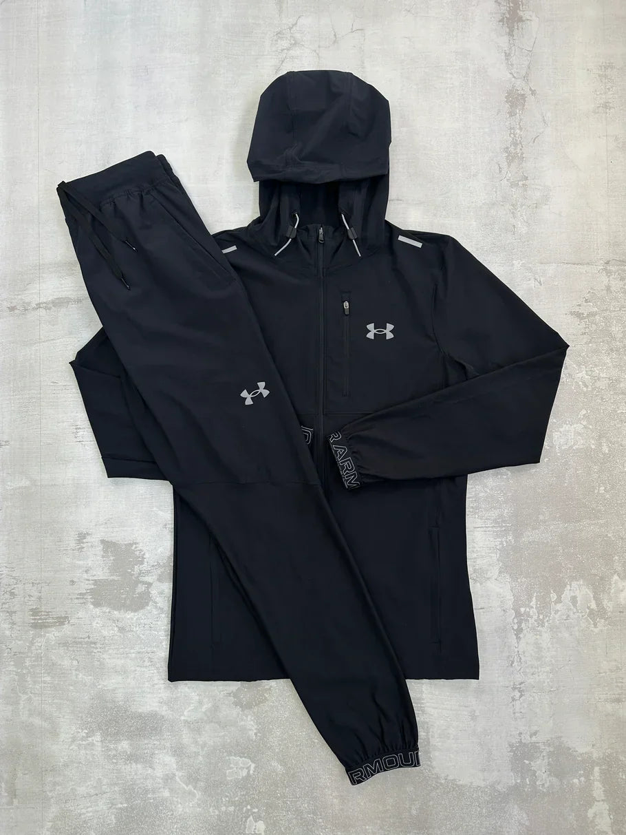un/arm tech tracksuit - black