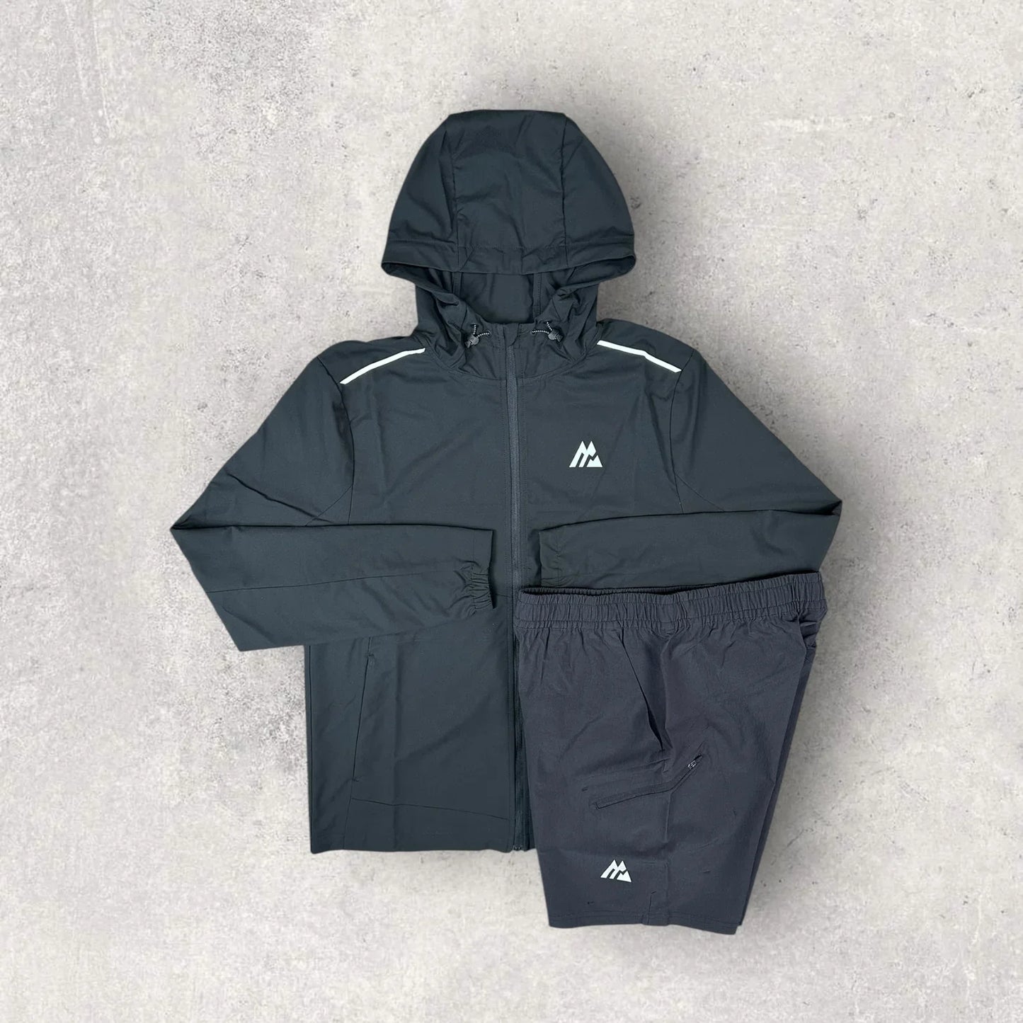 mtx set - black- jacket/shorts