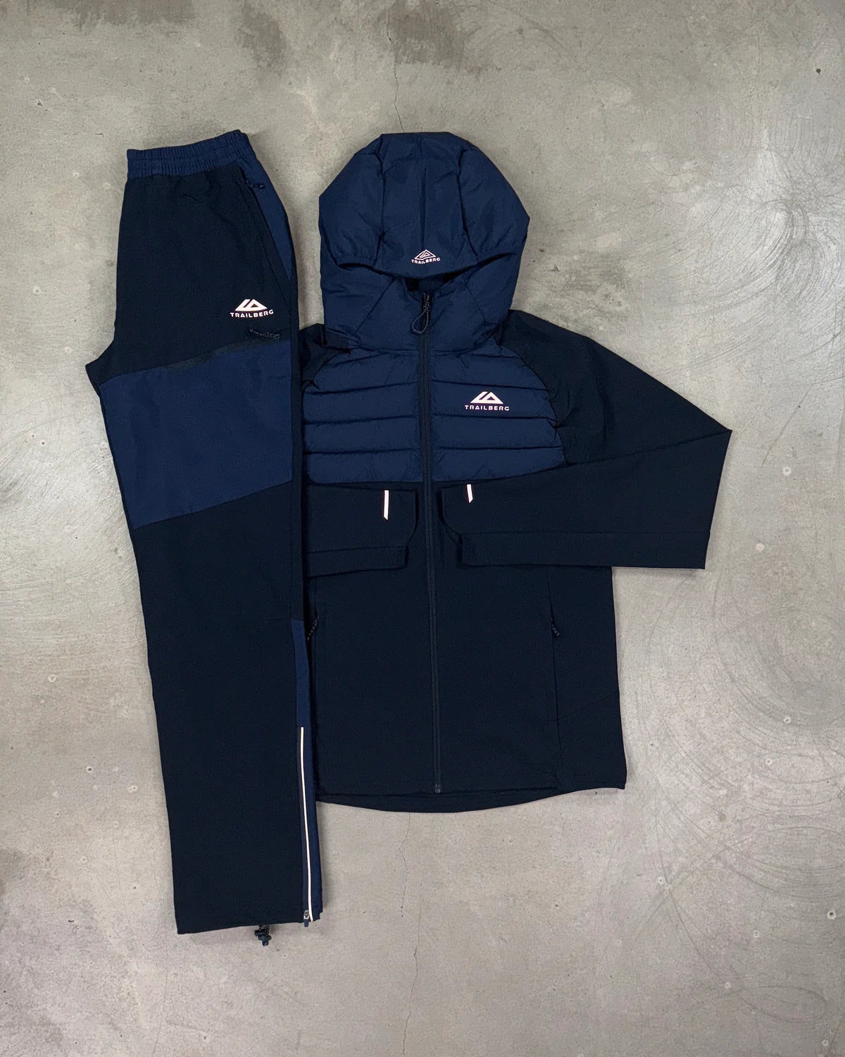 tbg puffer tracksuit - navy/black