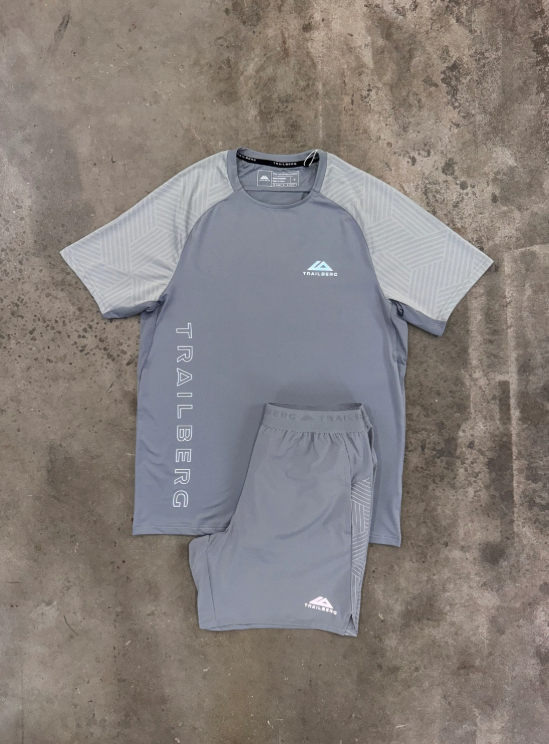 t-bg short set - symbol grey