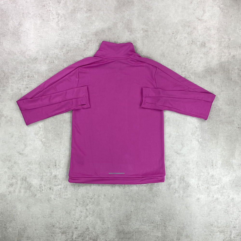 nke swoosh half zip active fucshia women's